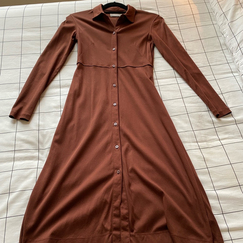 Everlane rust long-sleeve dress size XXS